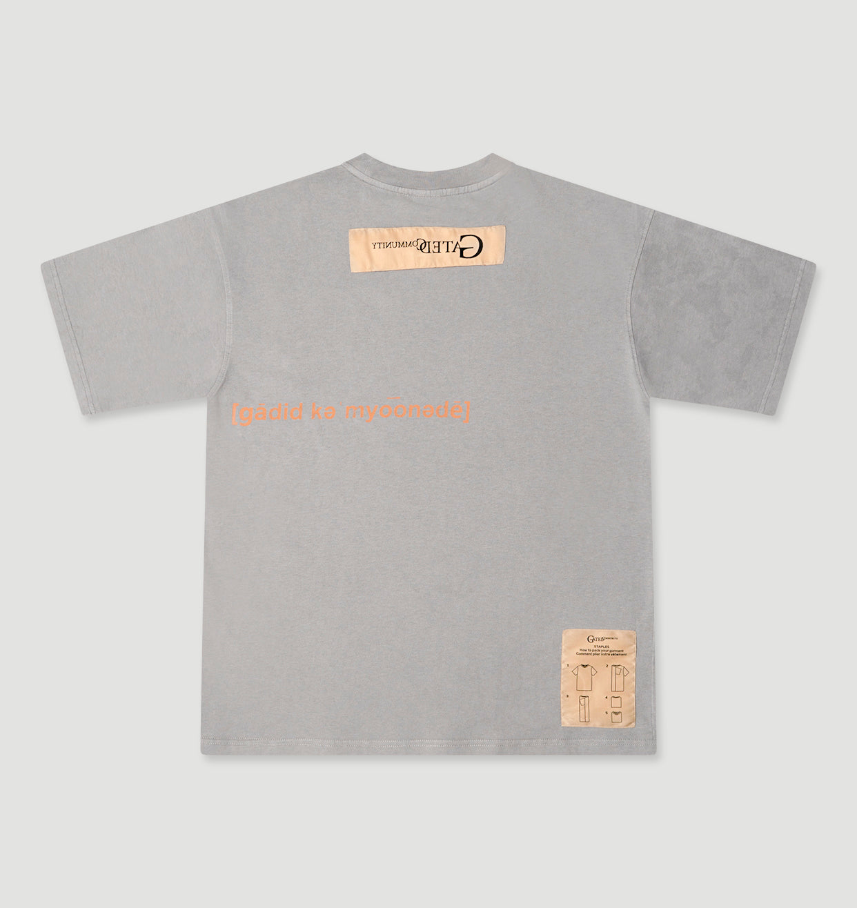 Box Quiet Mark Tee- Oyster