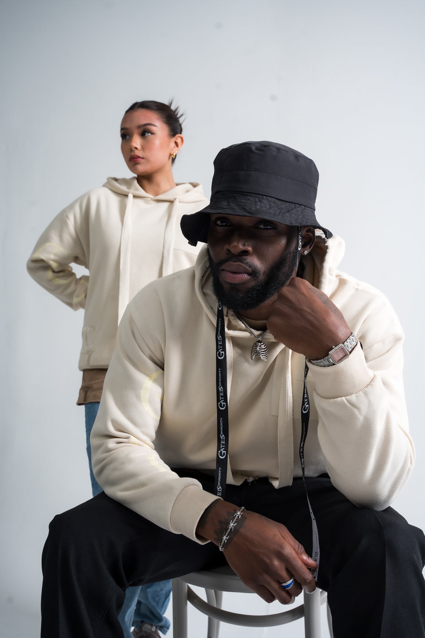Embossed Shadowmark Hoodie – Alabaster