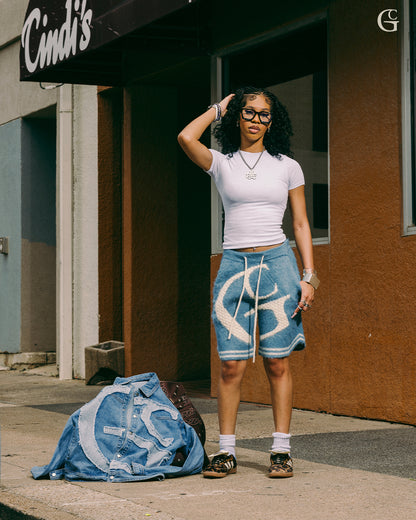 Blue Hour Mohair Short (Cerulean/Ivory)