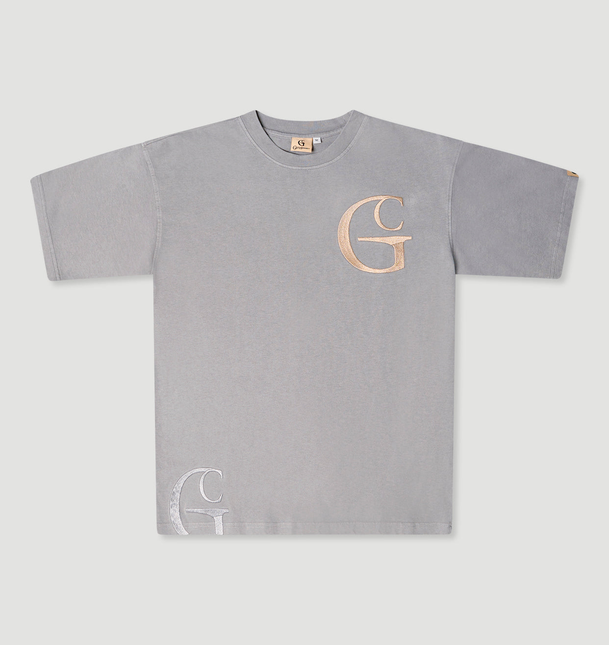 Oyster grey /birch shadow logo oversized tee