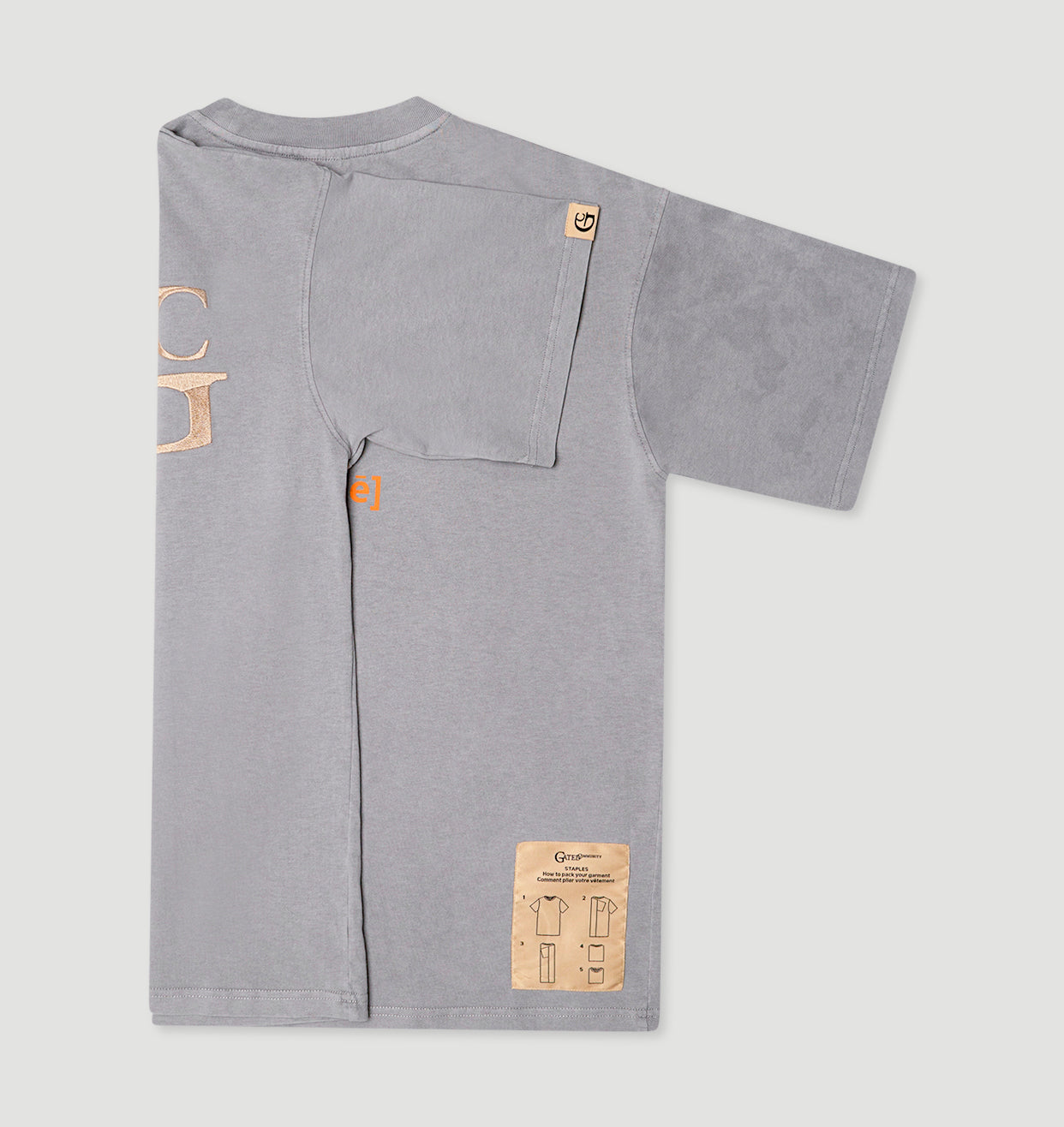 Oyster grey /birch shadow logo oversized tee