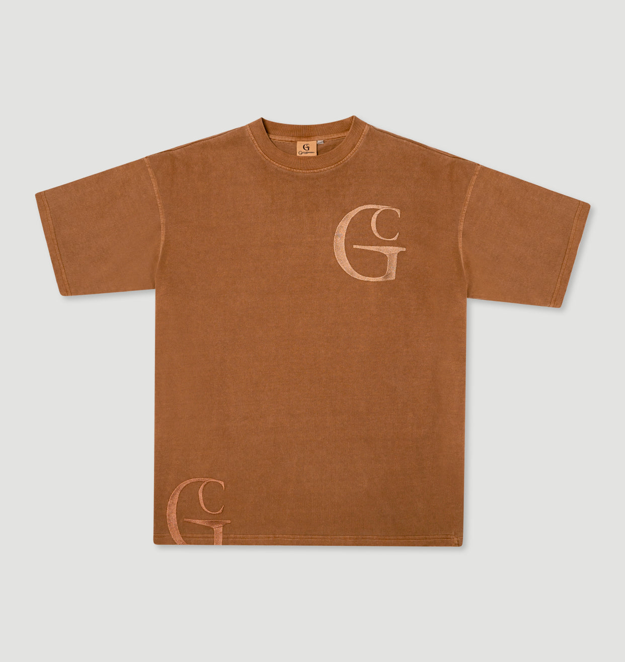 Cider/ birch shadow logo oversized tee