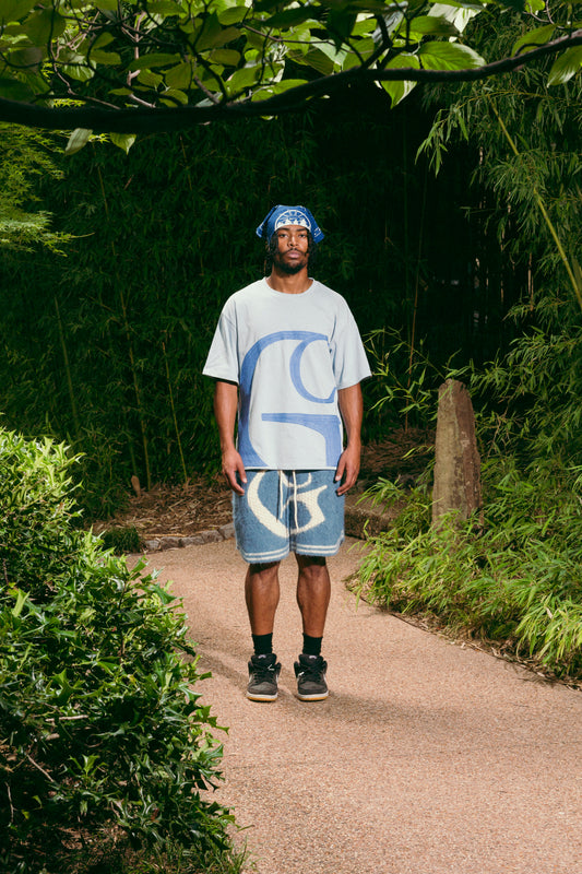 Chainstitch Threadline Tee – Cerulean